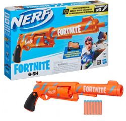 NERF FORTNITE - SIX TIREURS MÉCANISME À PERCUTEUR BARILLET ROTATIF 6 FLÉCHETTES